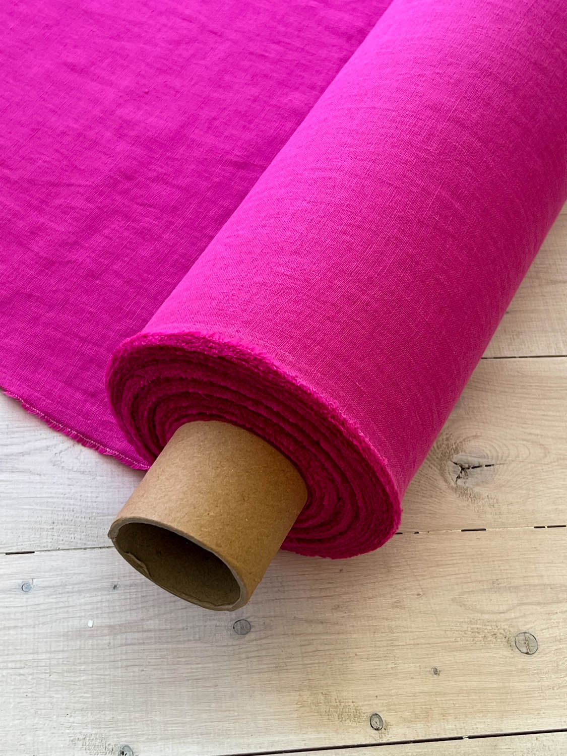 Rose Violet Linen Fabric