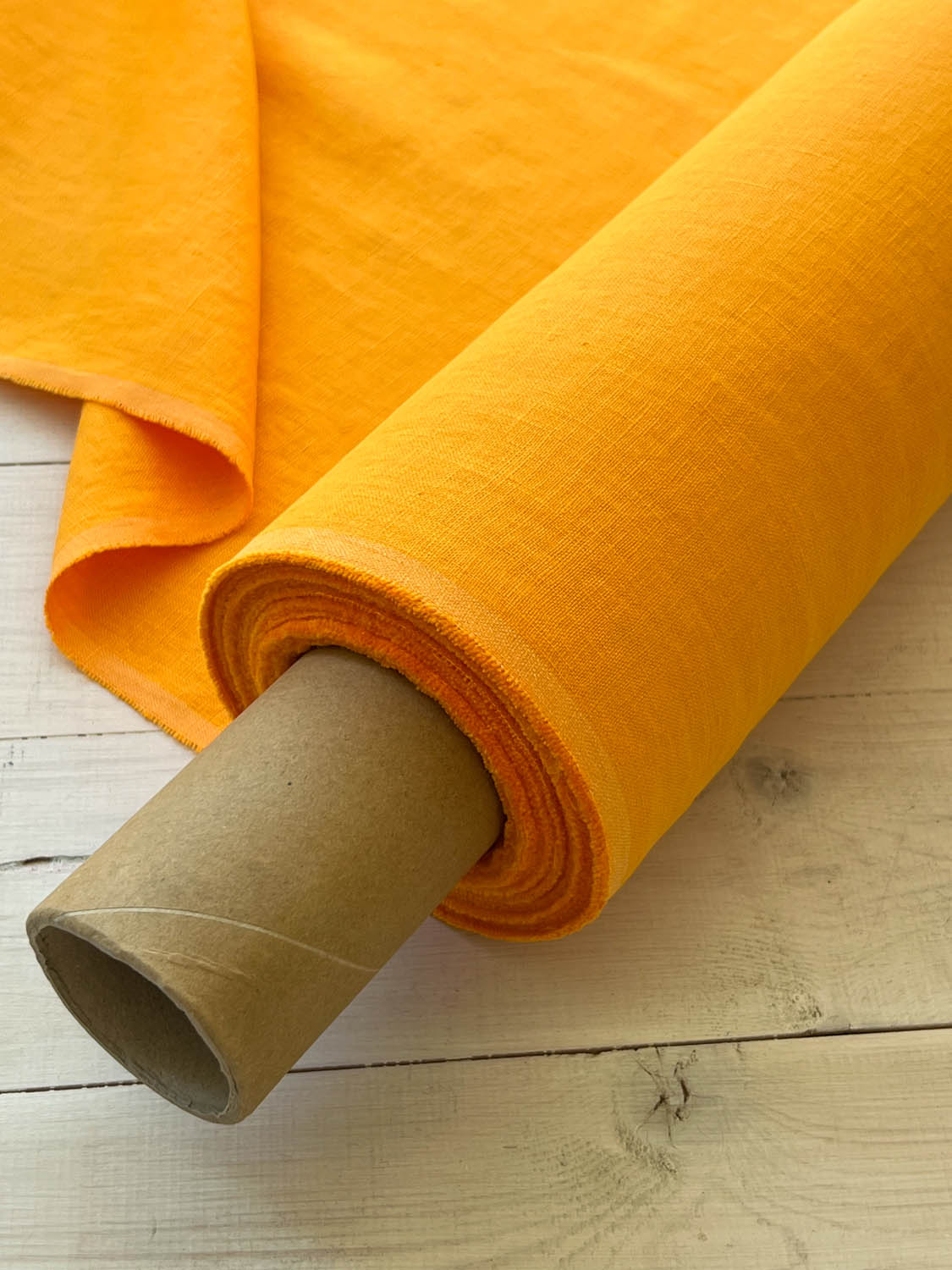 Radiant Yellow Linen Fabric