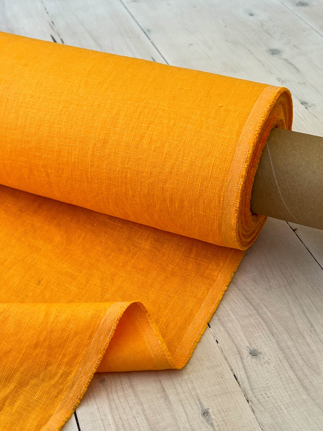 Radiant Yellow Linen Fabric