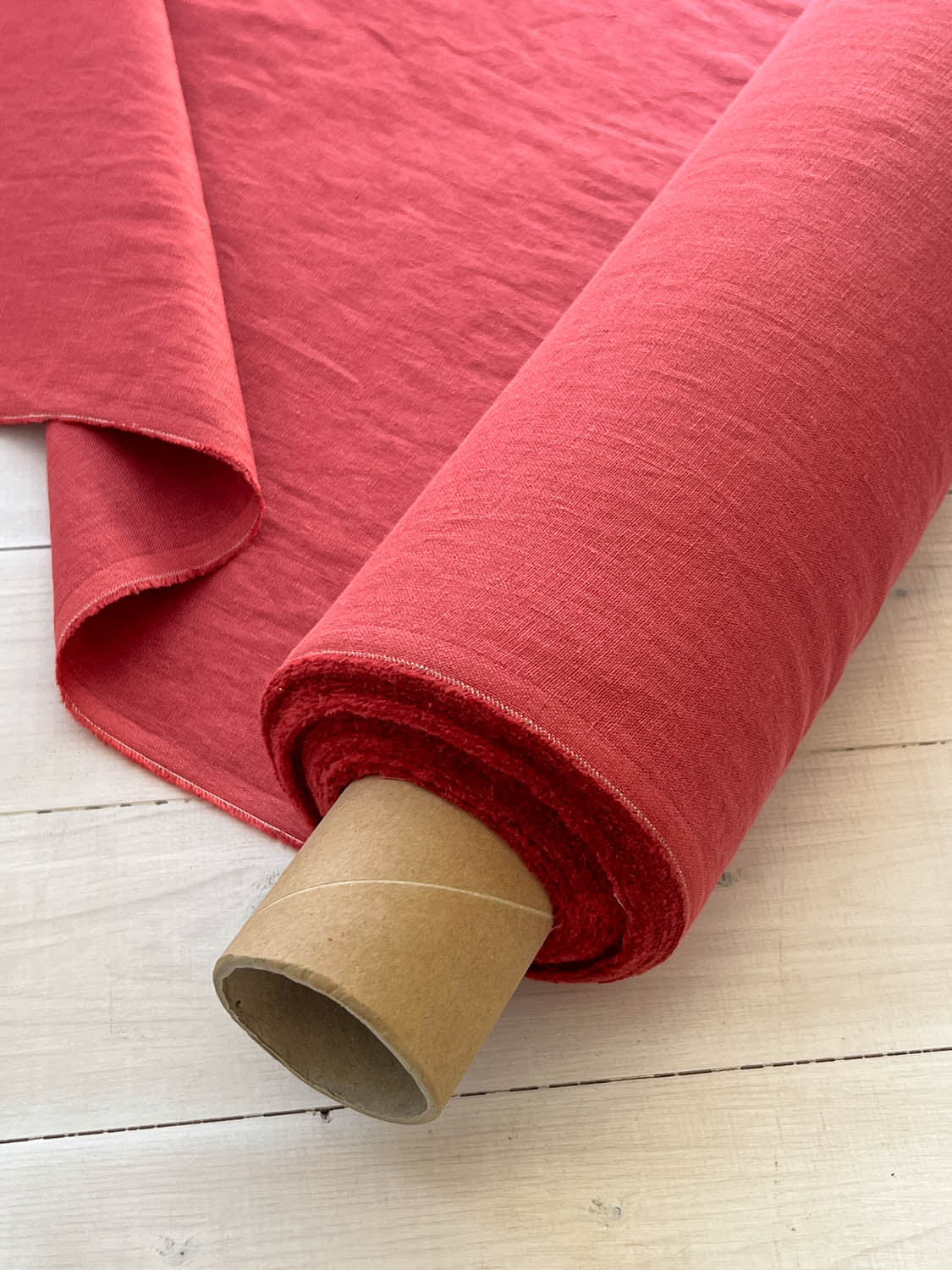 Raspberry Wine Linen Fabric