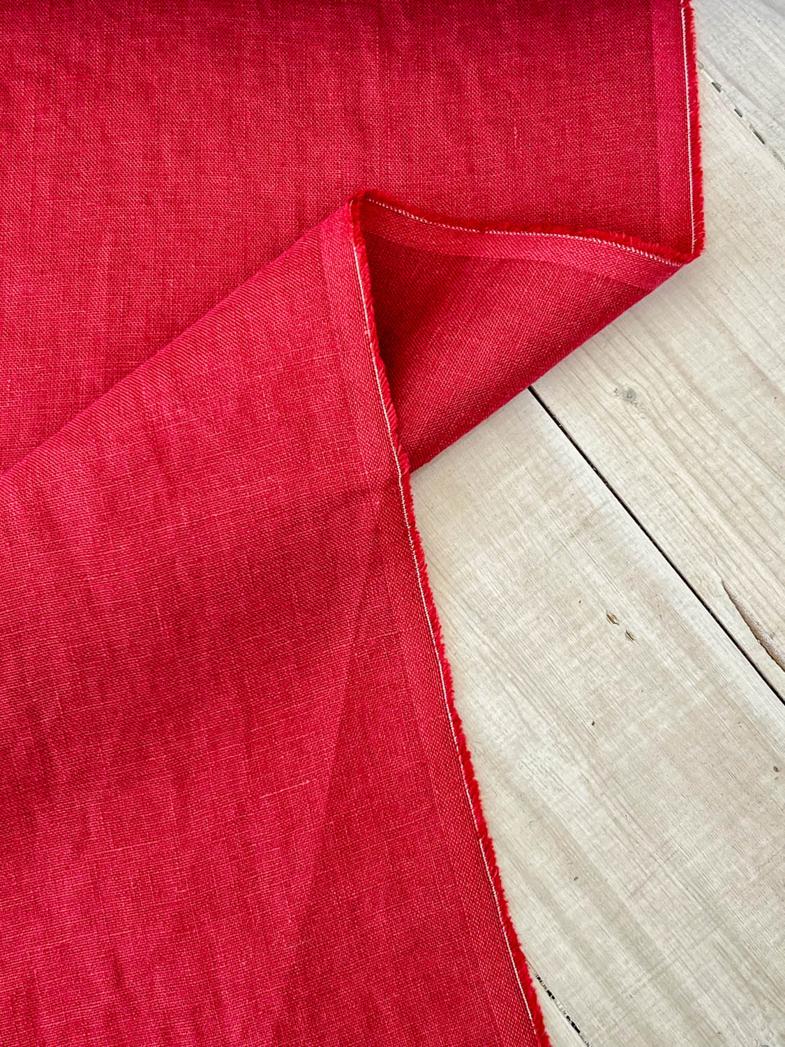 Raspberry Wine Linen Fabric