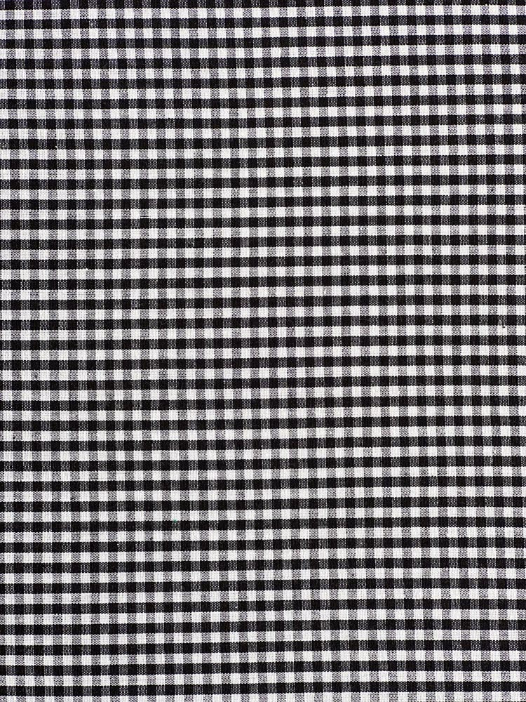Black gingham cotton - earthytextiles