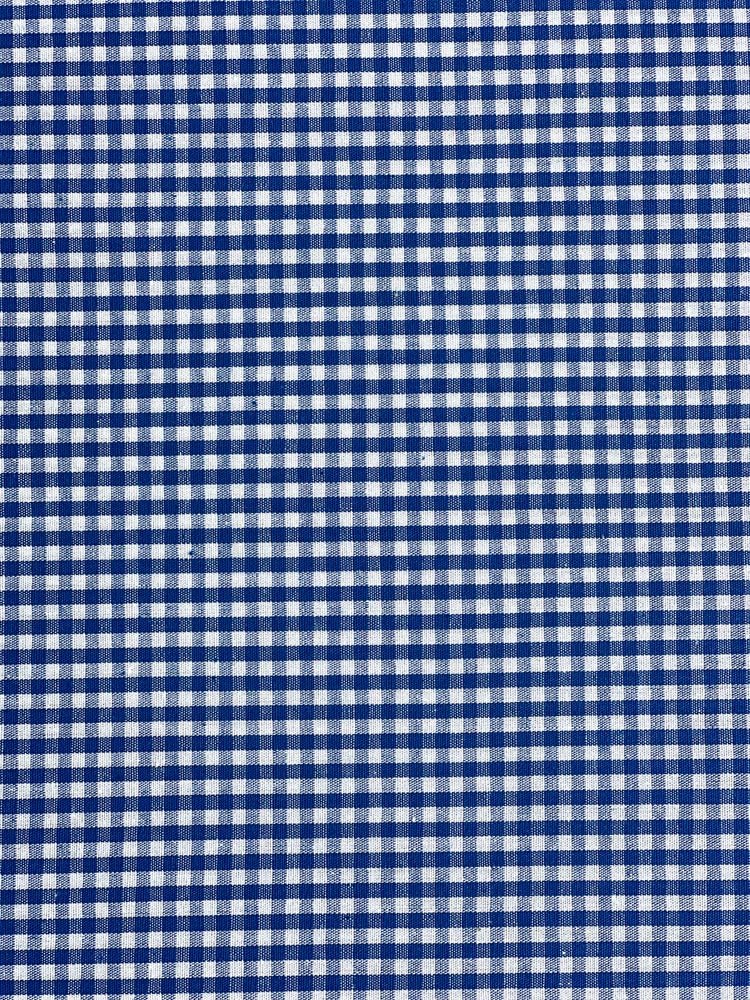 Blue gingham cotton - earthytextiles