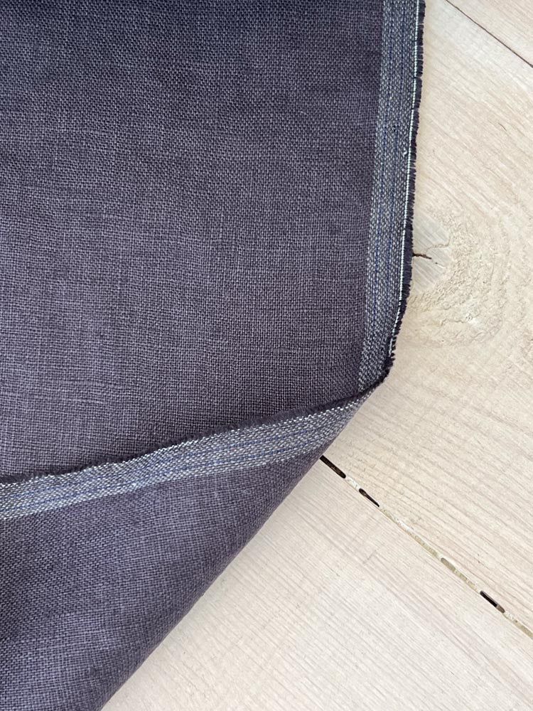 Blue Granite Linen Fabric - earthytextiles