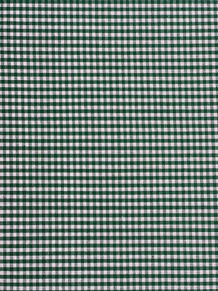 Dark green gingham cotton - earthytextiles