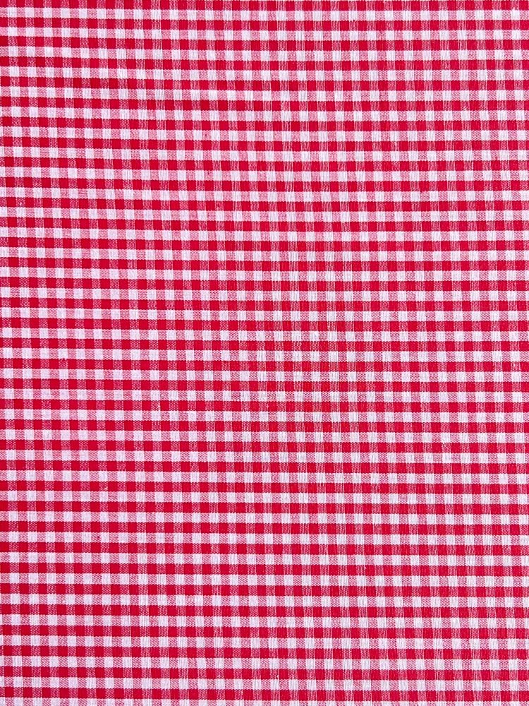 Dark pink gingham cotton - earthytextiles