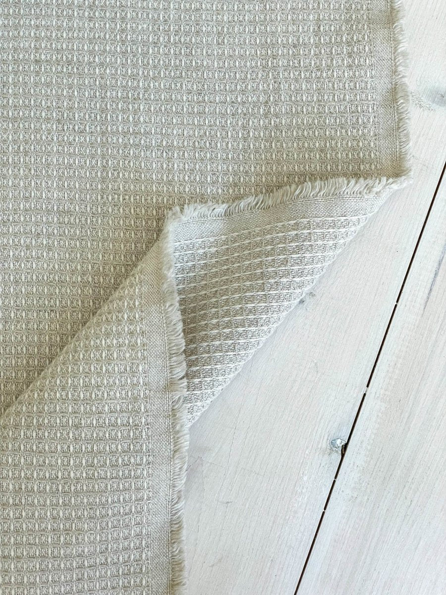 Linen/cotton waffle fabric - earthytextiles
