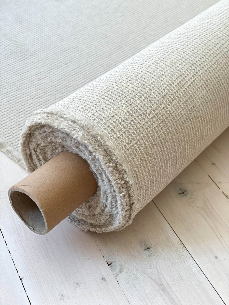 Linen/cotton waffle fabric - earthytextiles