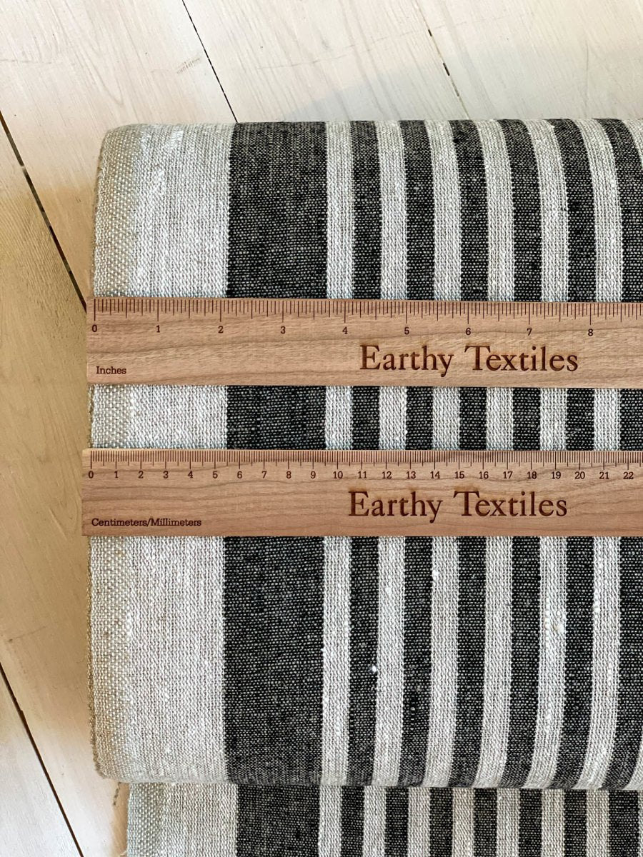 Natural narrow with black stripes - earthytextiles