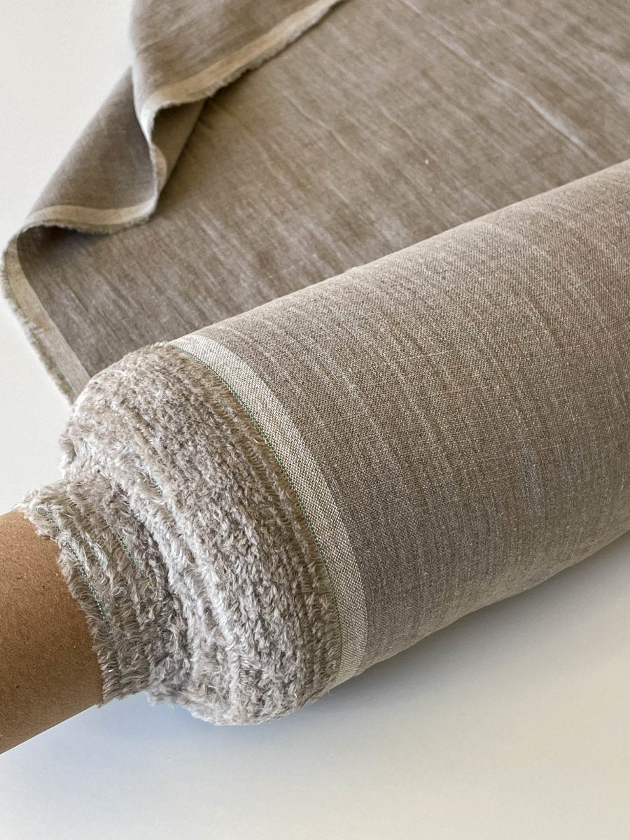Natural (undyed) linen fabric - earthytextiles