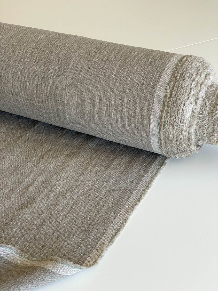 Natural (undyed) linen fabric - earthytextiles