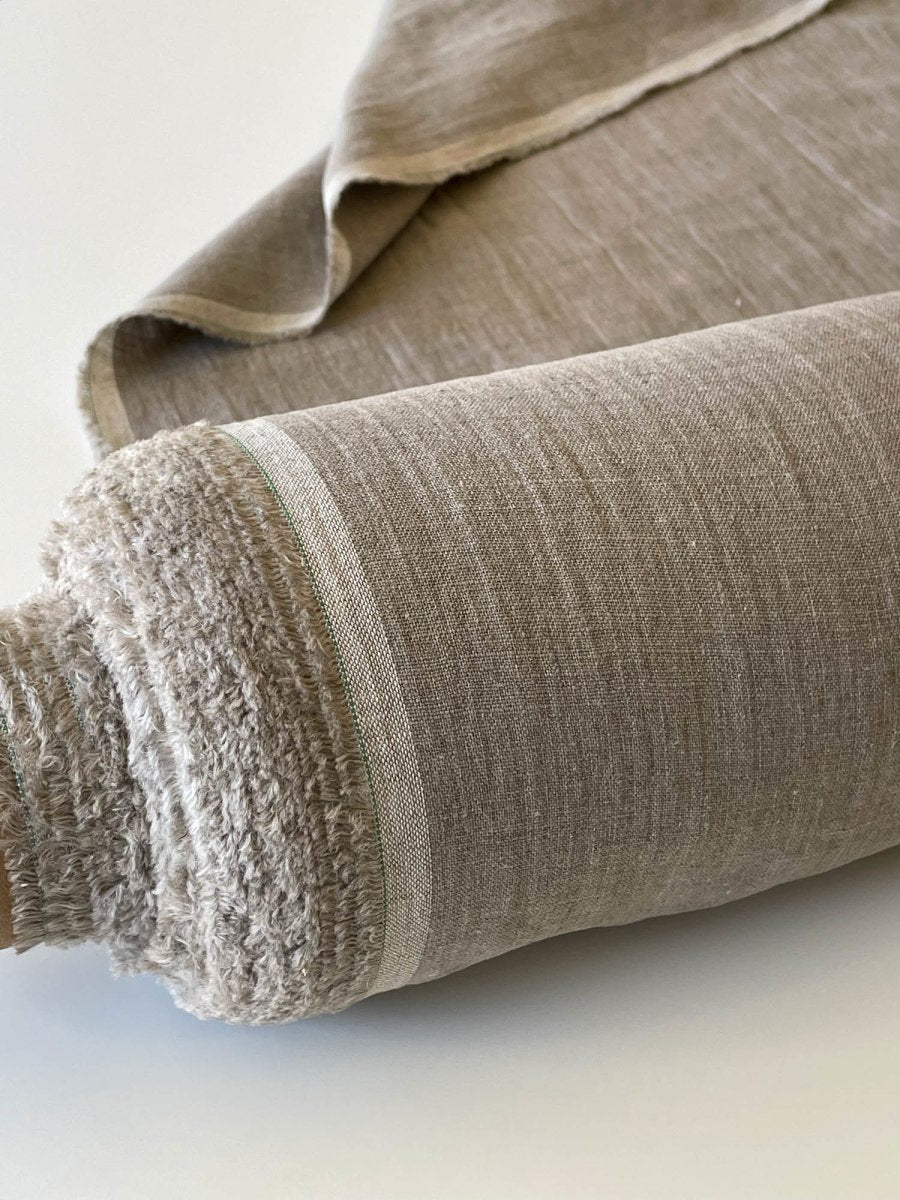 Natural (undyed) linen fabric - earthytextiles
