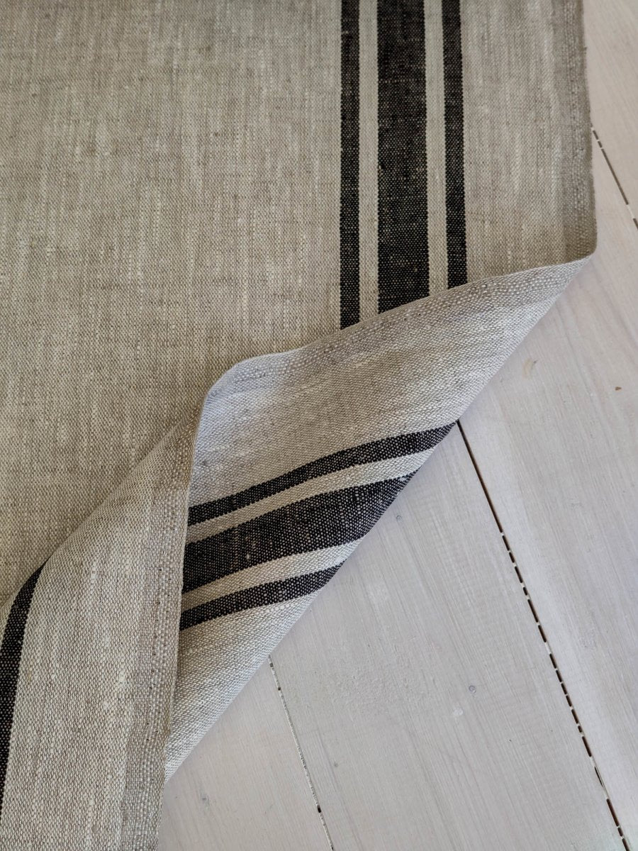 Natural with black stripes - earthytextiles