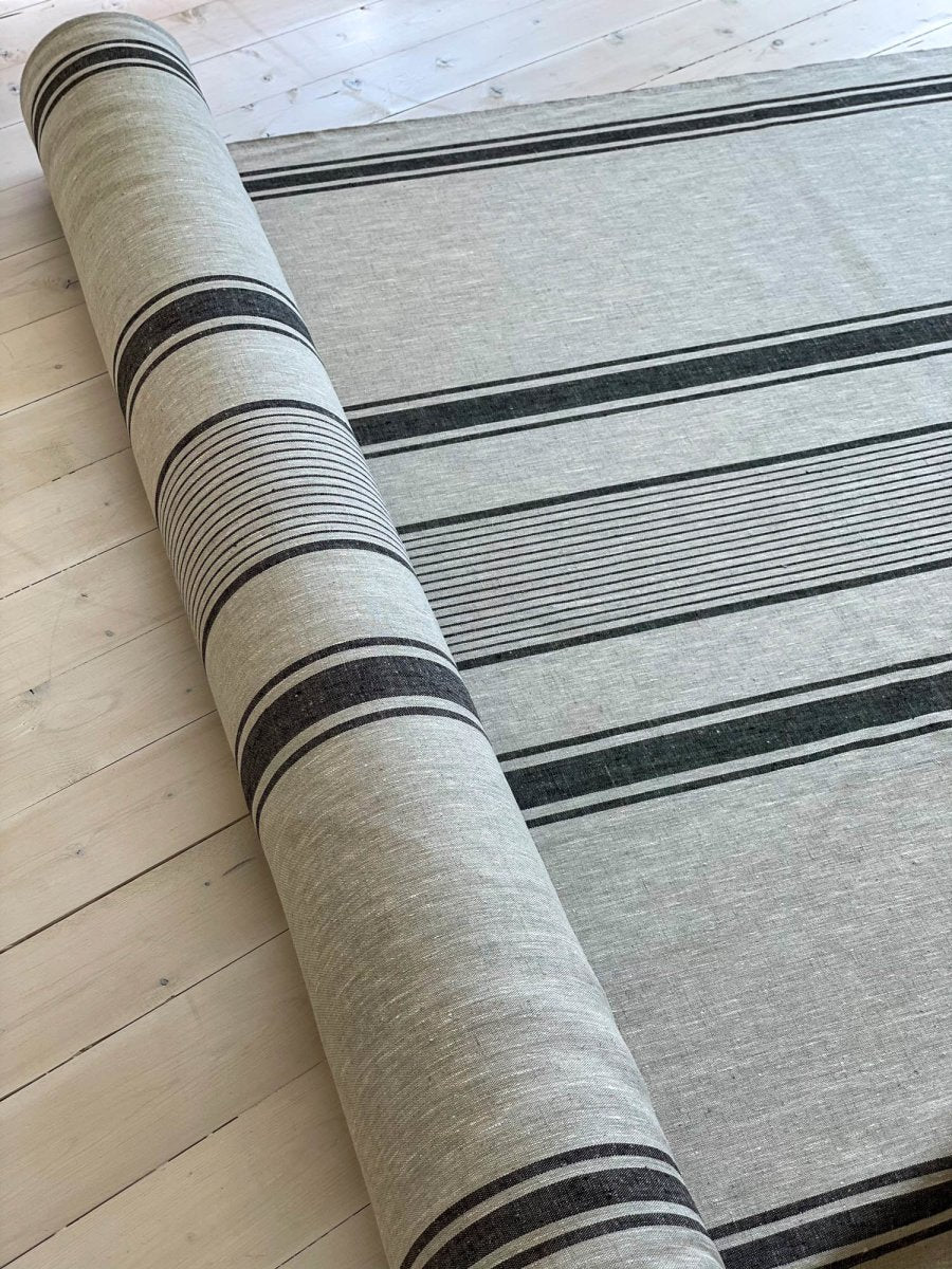 Natural with black stripes - earthytextiles