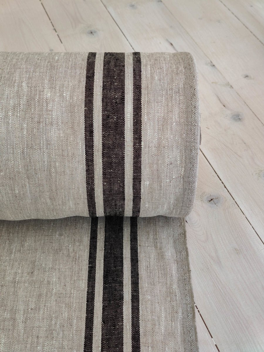 Natural with black stripes - earthytextiles