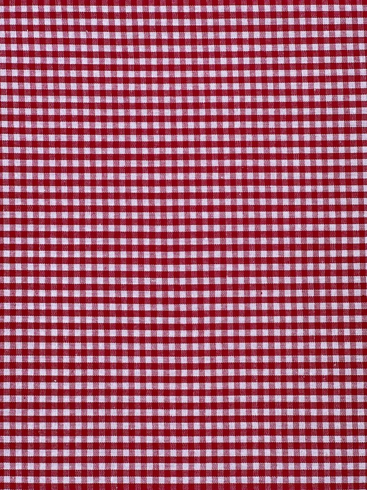 Red gingham cotton - earthytextiles