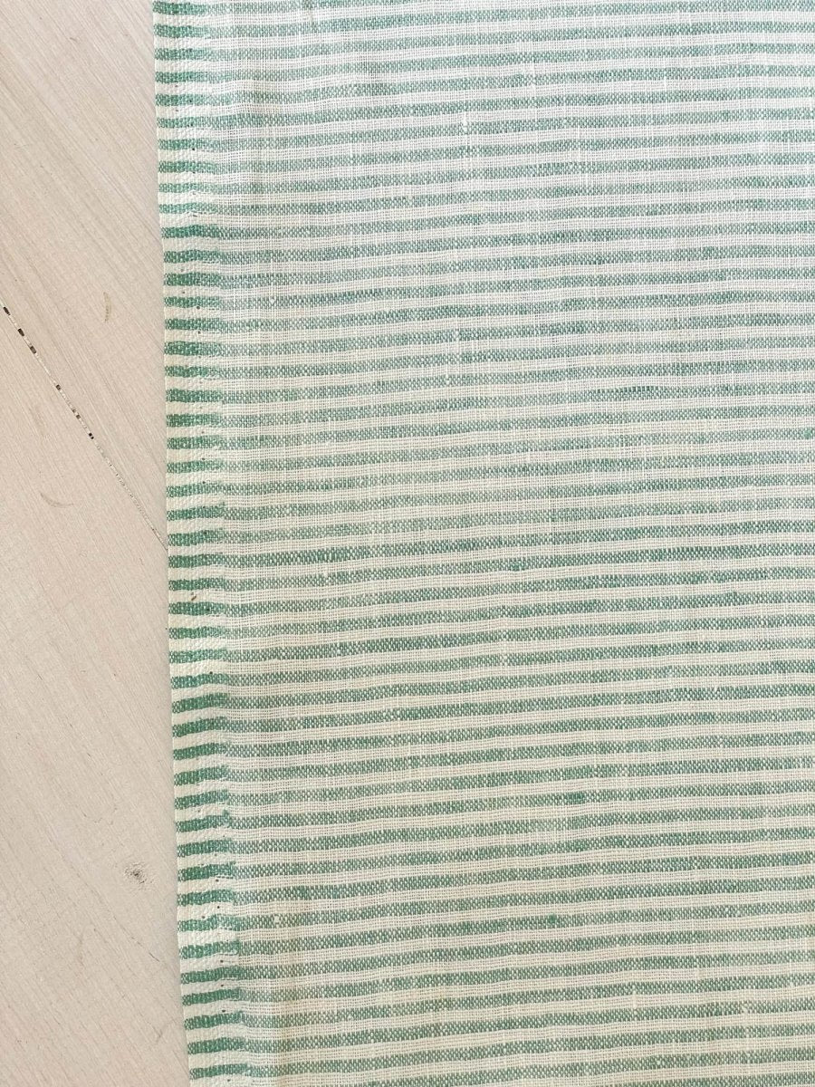 Striped linen fabric, style 2 - earthytextiles