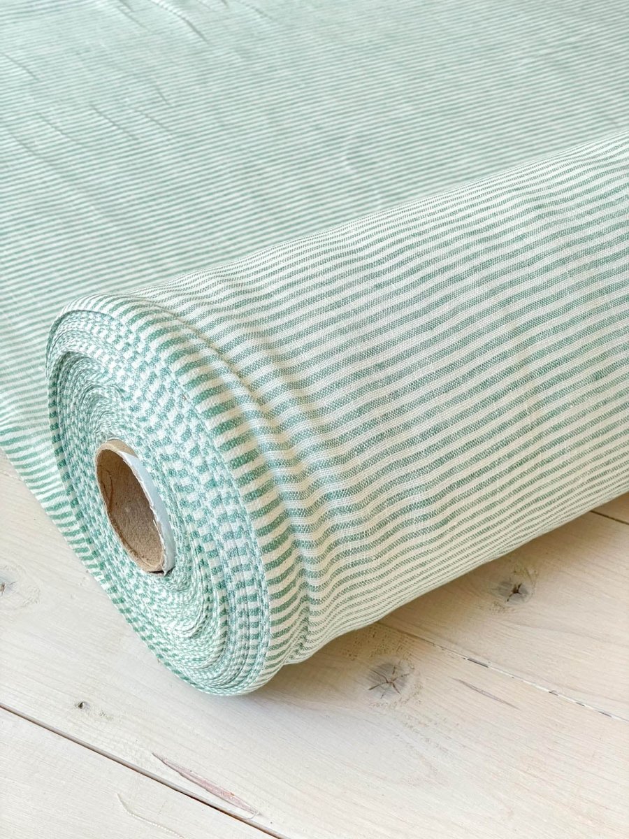 Striped linen fabric, style 2 - earthytextiles