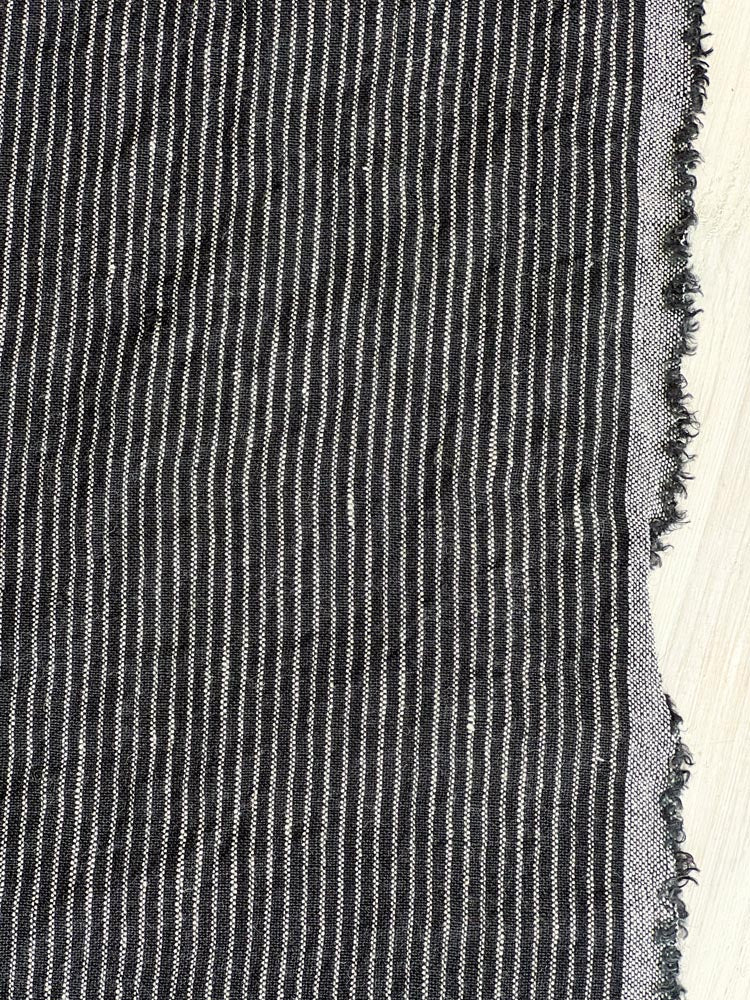 Striped linen fabric, style 7 - earthytextiles