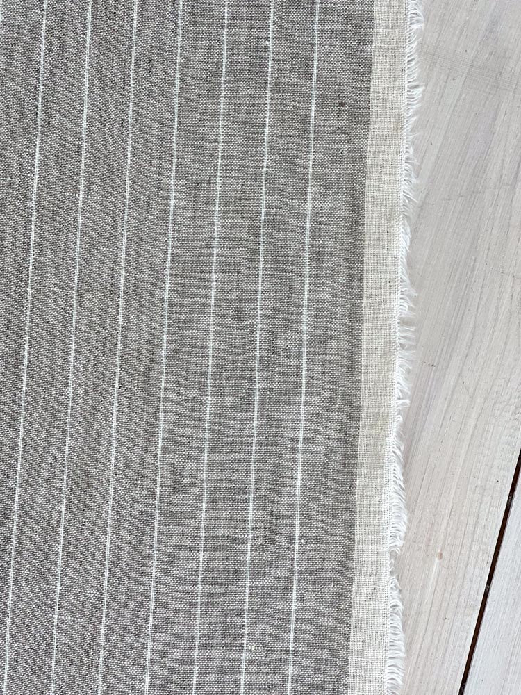 Striped linen fabric, style 9 - earthytextiles