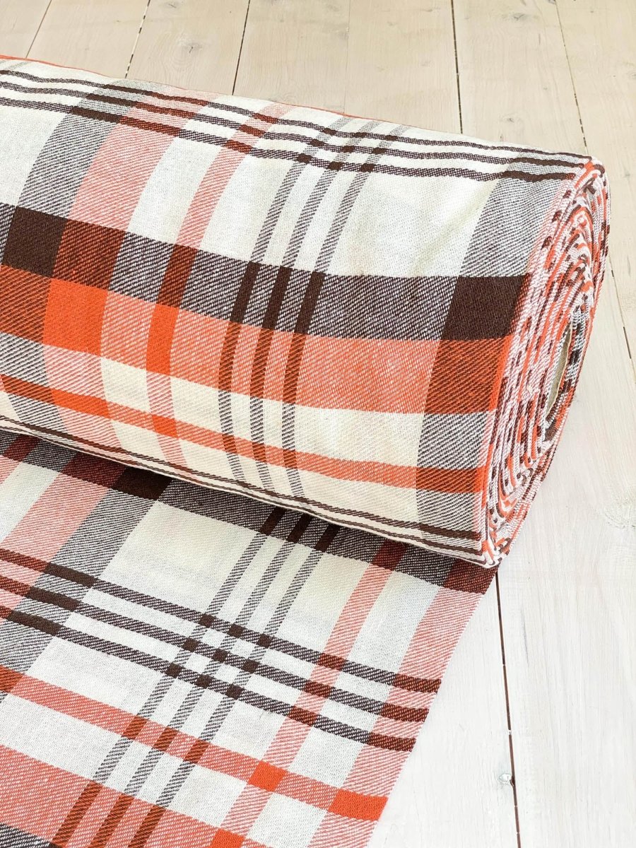 Wide linen upholstery fabric, style 1 - earthytextiles