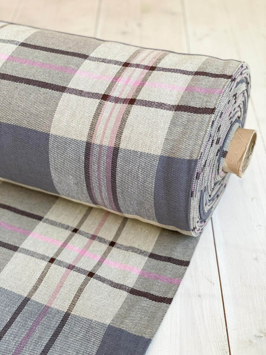 Wide linen upholstery fabric, style 2 - earthytextiles