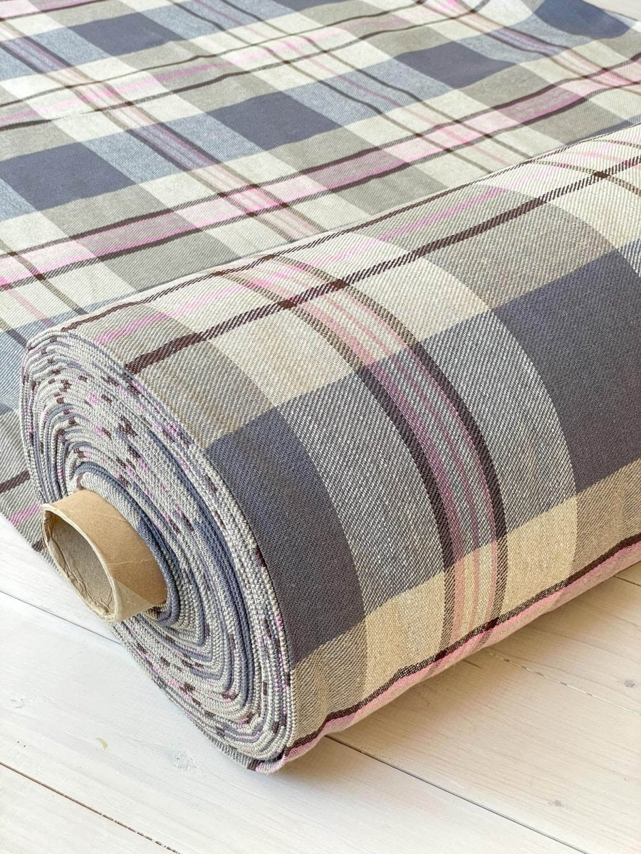 Wide linen upholstery fabric, style 2 - earthytextiles