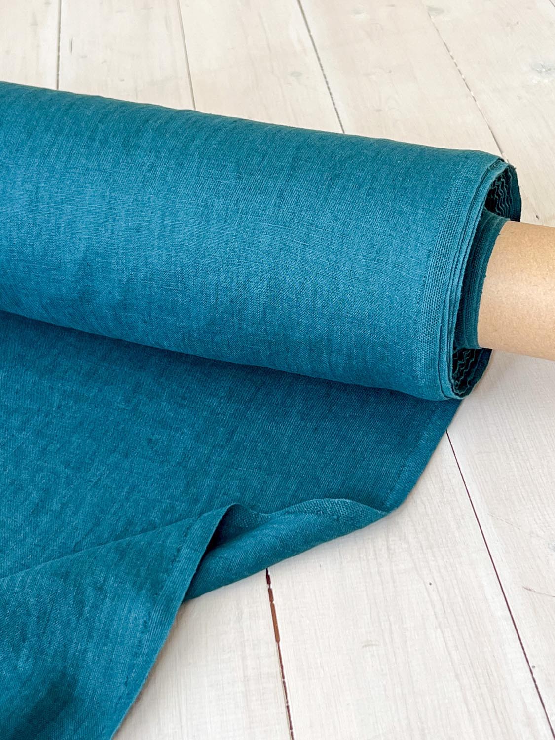 Blue Coral Linen Fabric