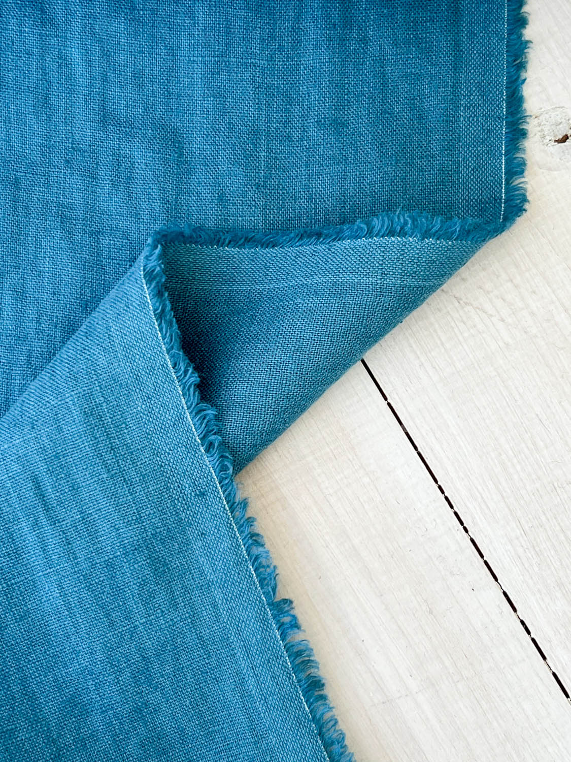 Storm Blue Linen Fabric