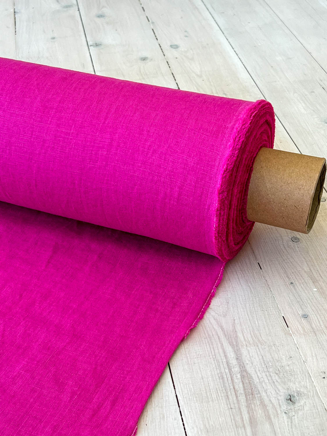 Rose Violet Linen Fabric