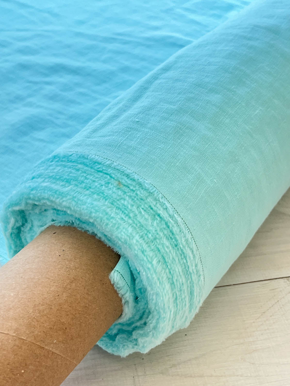 Fair Aqua Linen Fabric