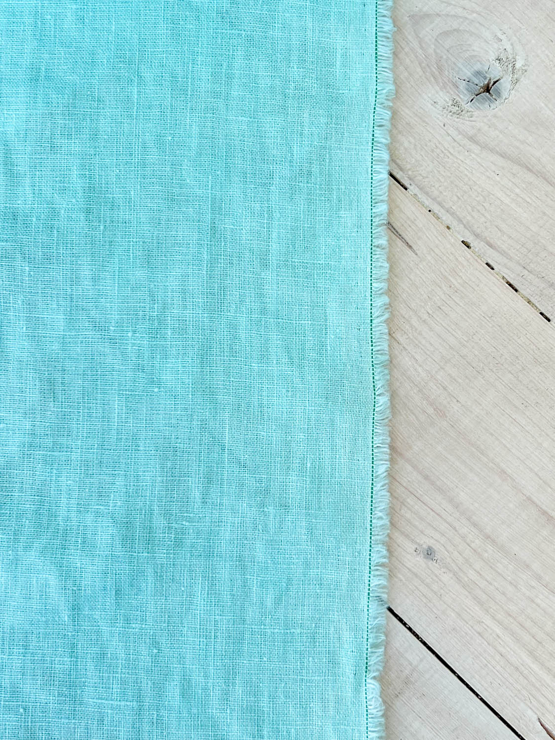 Fair Aqua Linen Fabric