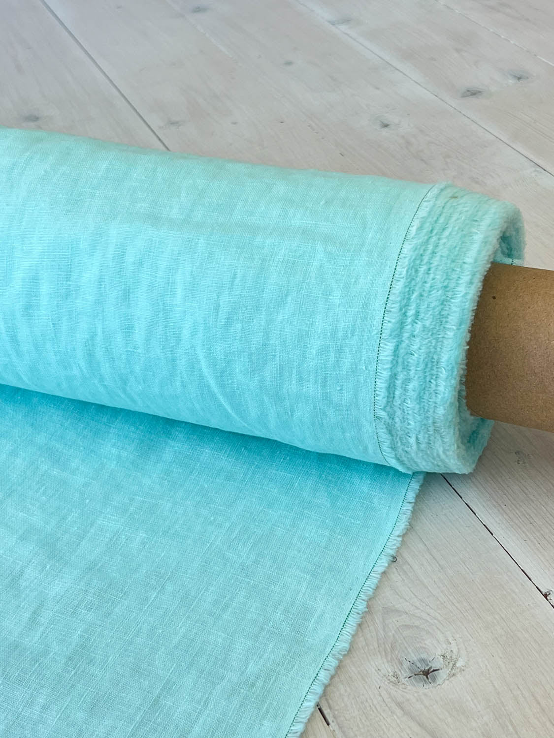 Fair Aqua Linen Fabric