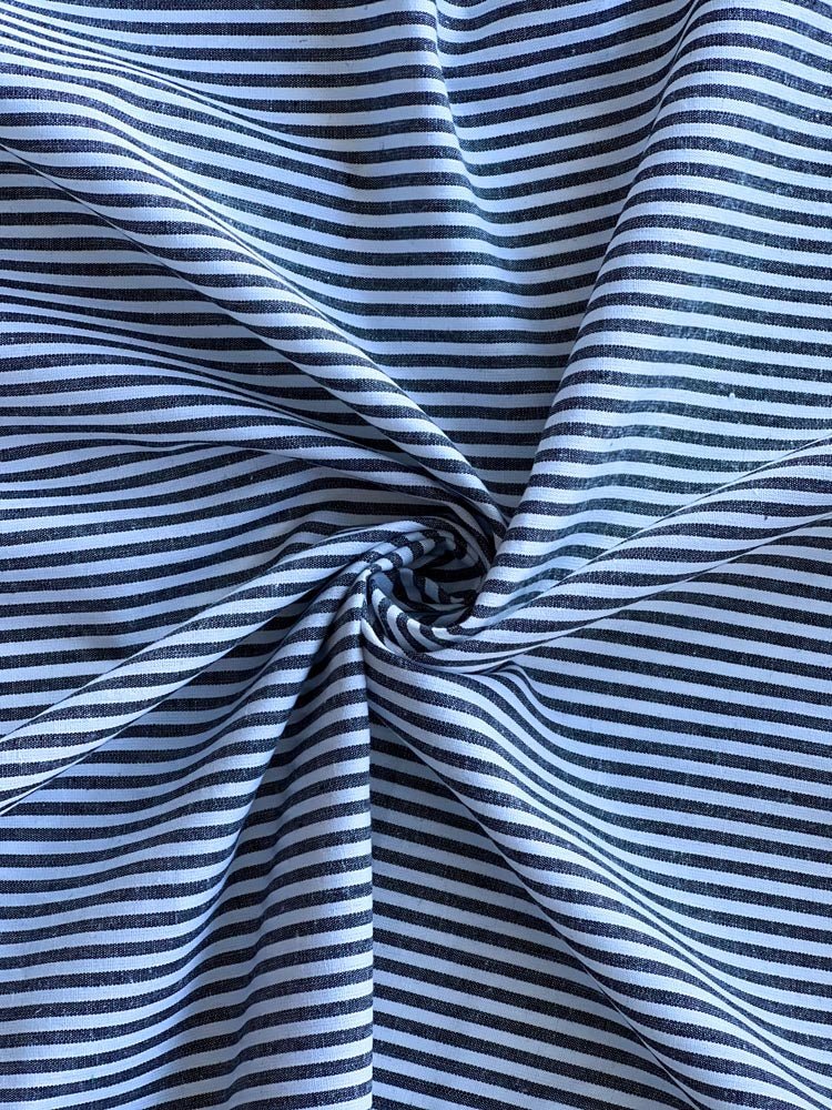 Black stripes cotton - earthytextiles