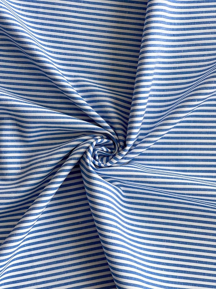 Blue stripes cotton - earthytextiles