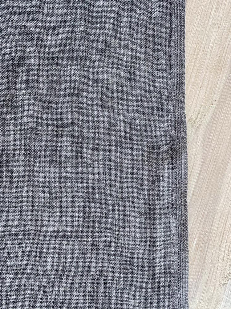 Charcoal gray heavyweight linen fabric - earthytextiles