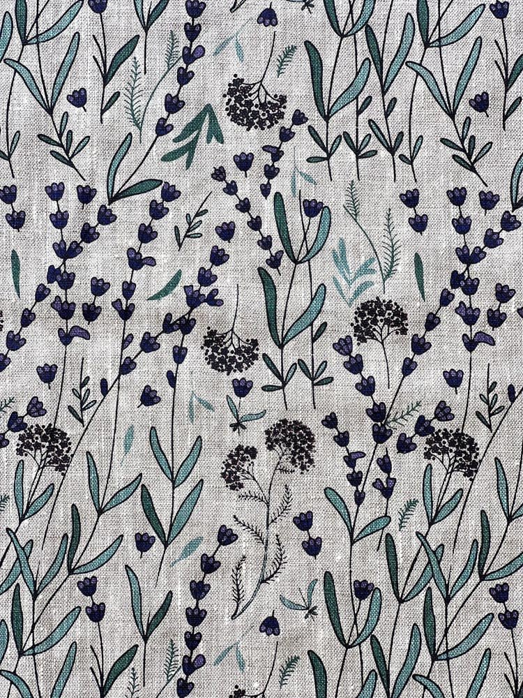 Lavender linen fabric, Style 1 - earthytextiles