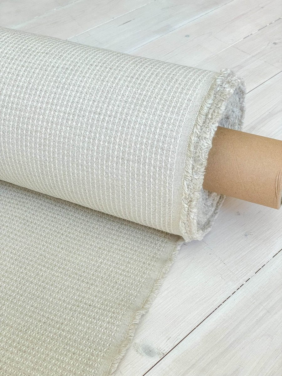 Linen/cotton waffle fabric - earthytextiles