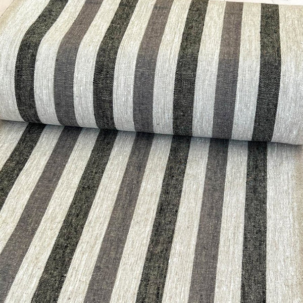 Striped Linen - Black