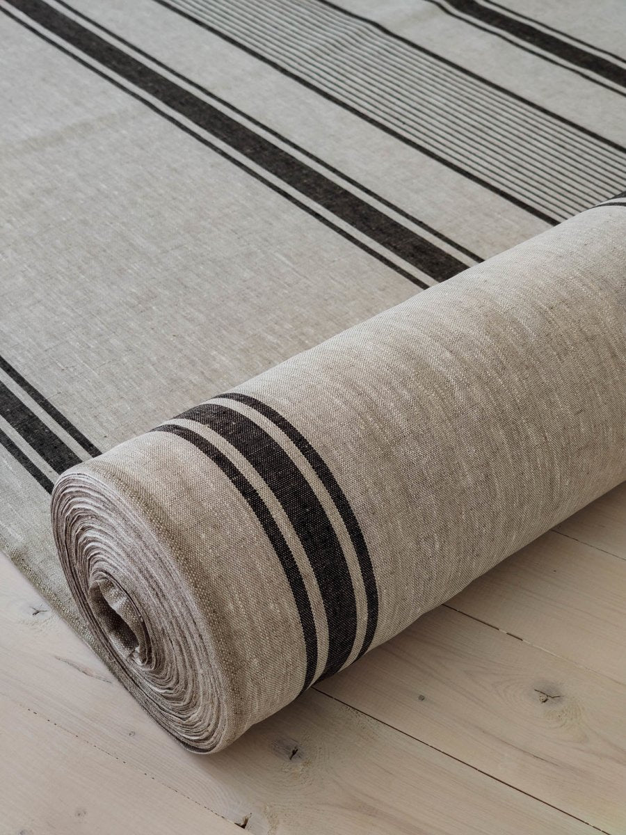 Natural with black stripes - earthytextiles