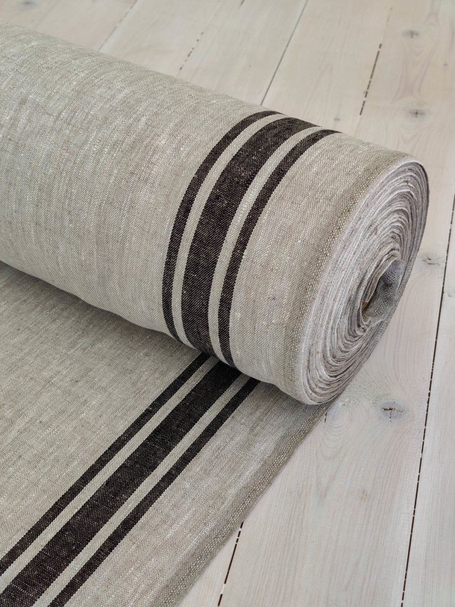 Natural with black stripes - earthytextiles