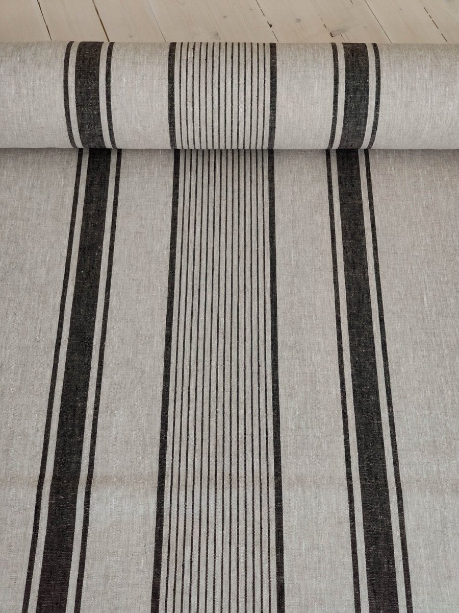 Natural with black stripes - earthytextiles