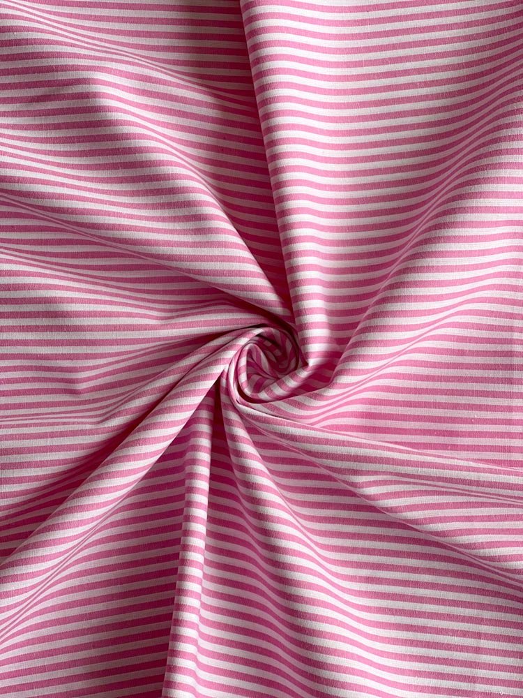 Pink stripes cotton - earthytextiles