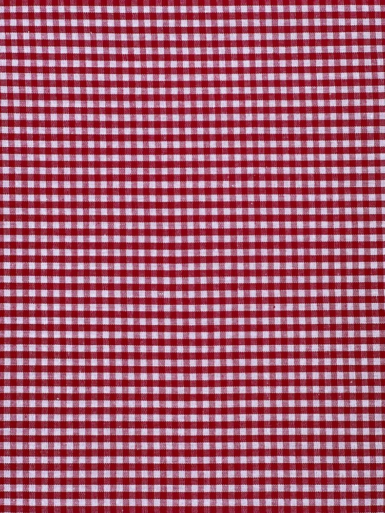 Red gingham cotton - earthytextiles