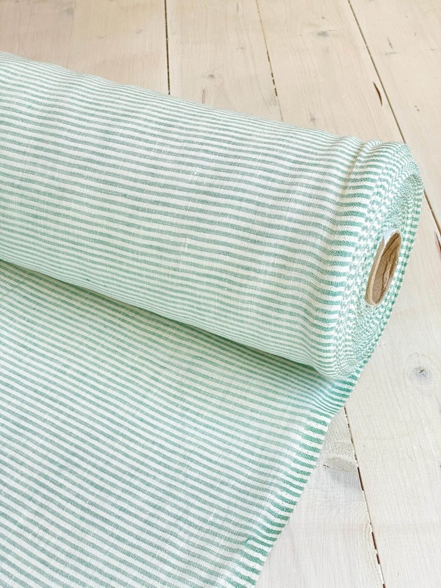 Striped linen fabric, style 2 - earthytextiles